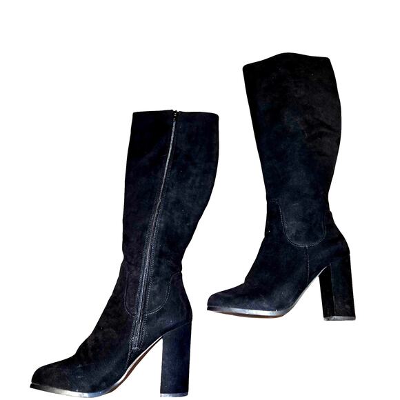 Madden Girl 7 Black Women's Knee Length Riding Boots Shoes - Picture 1 of 6